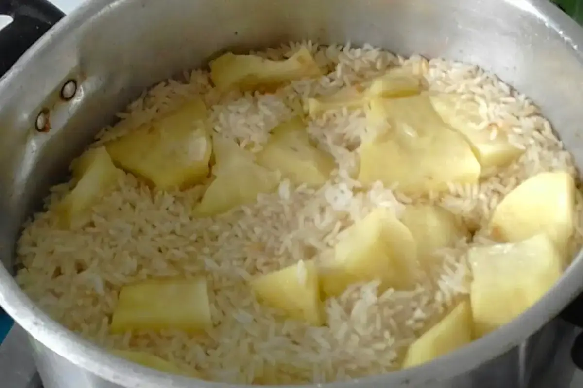 Arroz com Batata Doce como fazer